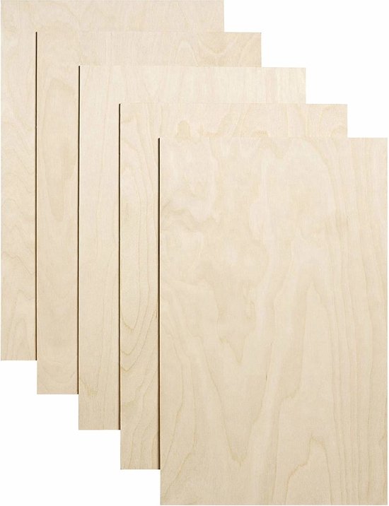 Betula Berken Multiplex 3 MM - A5 - 20 Stuks - 148 x 210 MM