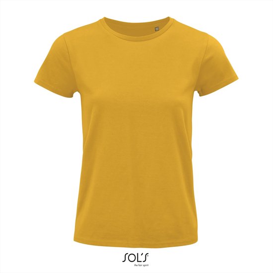 SOL'S - Pioneer T-Shirt dames - Geel - 100% Biologisch Katoen - S