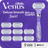 Gillette Venus Deluxe Smooth Swirl - 1 manche - 9 Lames de rasoir - Pour un rasage de Extra près