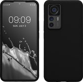 kwmobile telefoonhoesje geschikt voor Xiaomi 12T / 12T Pro - Hoesje met siliconen coating - Smartphone case in zwart