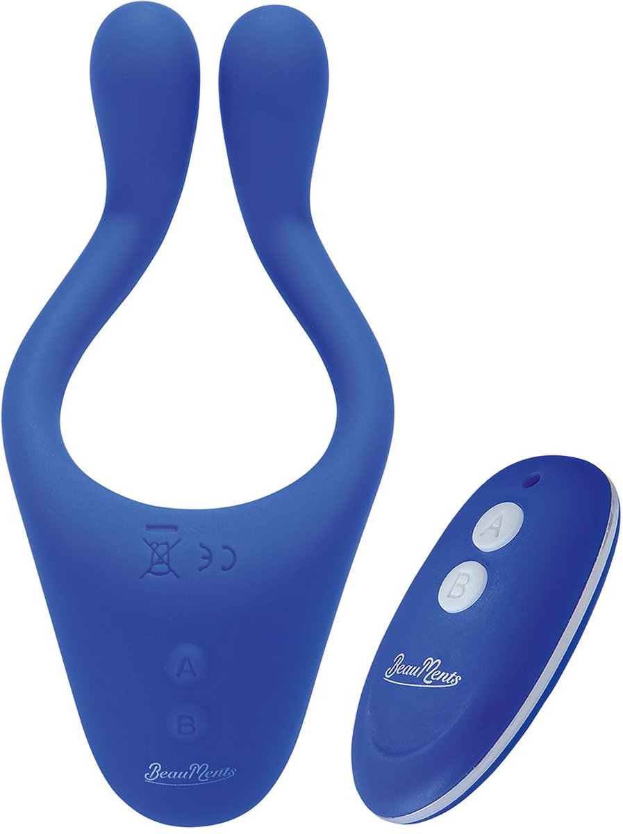 BeauMents Doppio 2.0 Vibrator voor koppels - Blauw - 13 cm