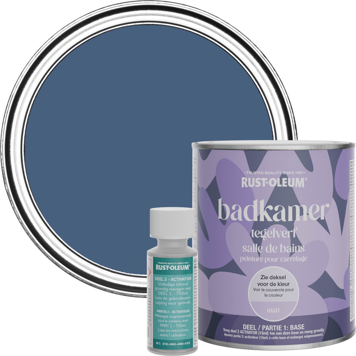 Rust-Oleum Donkerblauw Badkamer Tegelverf Matt - Inktblauw 750ml