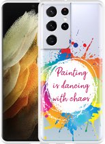 Hoesje Geschikt voor Samsung Galaxy S21 Ultra Painting