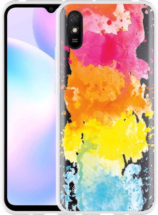 Hoesje geschikt voor Xiaomi Redmi 9A Color Splatters | bol
