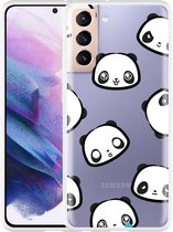 Hoesje Geschikt voor Samsung Galaxy S21 Panda Emotions