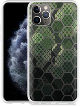 Geschikt voor Apple iPhone 11 Pro Hoesje Snakeskin Honeycomb - Designed by Cazy