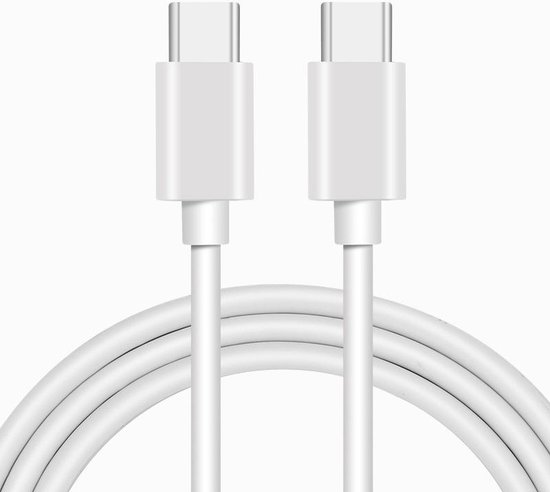 NÖRDIC USBC-350 USB-C naar USB-C kabel - USB 2.0 - 2,4A - 480Mbps - 12W - 5m - Wit