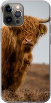 Coque iPhone 12 Pro - Highlander écossais - Dune - Herbe - Coque en Siliconen