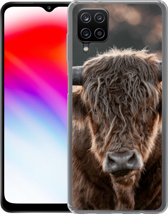 Coque Samsung Galaxy A12 - Scottish Highlander - Fourrure - Portrait - Siliconen