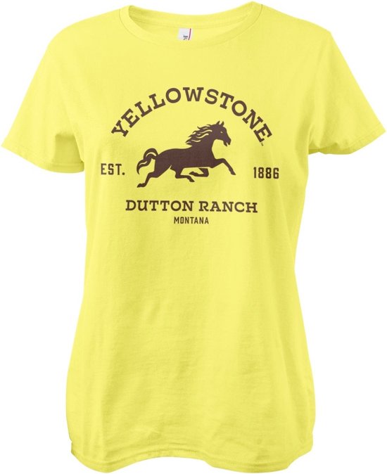 Tshirt Femme Yellowstone -M- Dutton Ranch - Jaune Montana