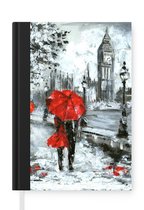 Carnet - Cahier d'écriture - Peinture - Parapluie - Peinture à l'huile - Carnet - Format A5 - Bloc-notes