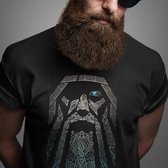 Odin Viking Norse Mythology T-Shirt, Norse Pagan Viking Mythologie Kleding,  Zwarte Tshirt (XL)