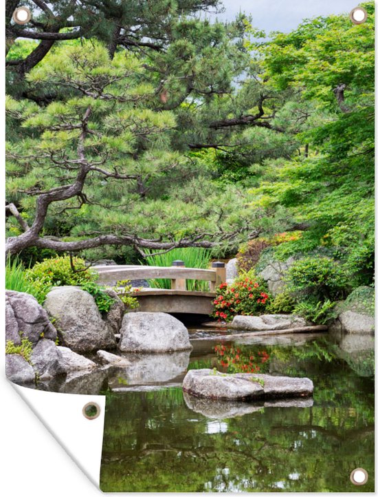 Japans - Natuur - Water - Stenen - Bomen - Tuindoek