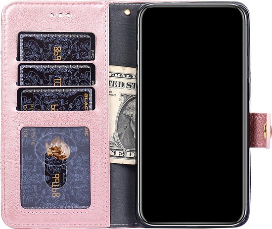Xiaomi Redmi Note 10 Pro Book Case Cover avec Cordon - Simili Cuir - Portefeuille - Porte-Cartes - Xiaomi Redmi Note 10 Pro - Or Goud