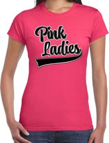 Bellatio Decorations T-shirt Grease Pink ladies - roze - carnaval shirt XL