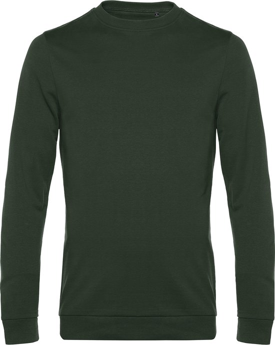 Sweater 'French Terry' B&C Collectie maat S Forest Green