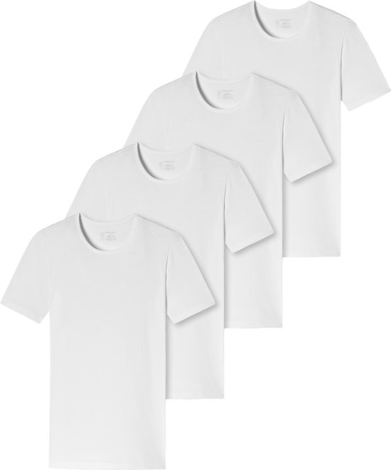 Schiesser t-shirt met ronde hals 4 pack - 95/5 - Organic Cotton