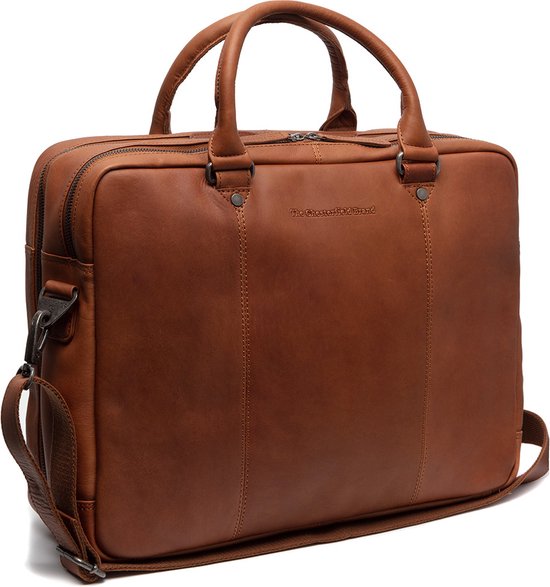 Foto: The chesterfield brand wax pull up boston koffer leer 41 cm laptop compartiment