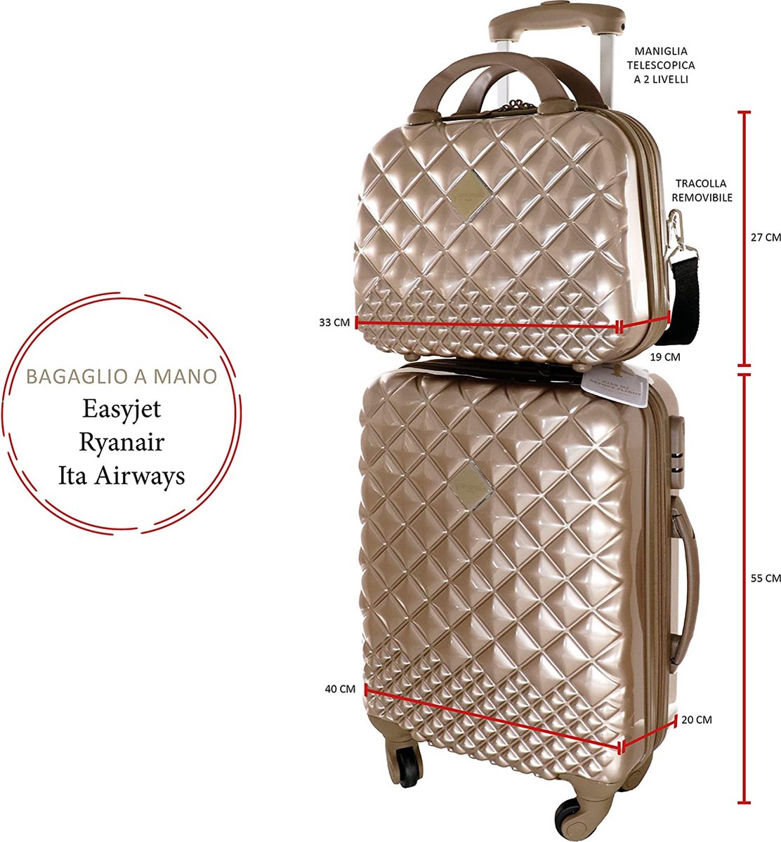Luxe kofferset – Duurzaam – Premium kwaliteit – Universeel – Reiskoffer |  bol