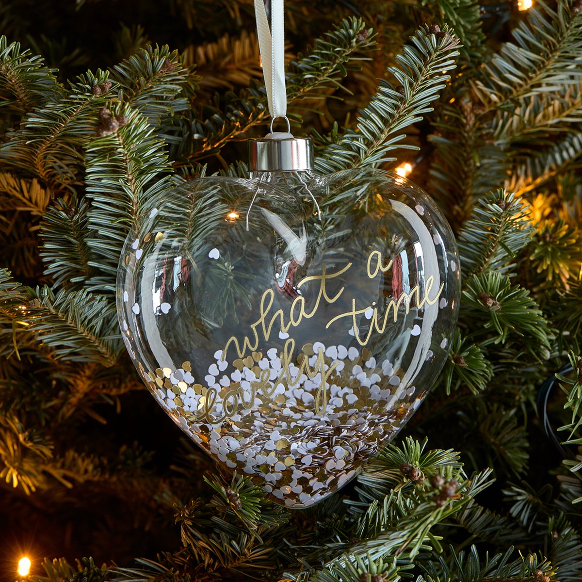 Kerstboompiek glas 26cm lichtgoud