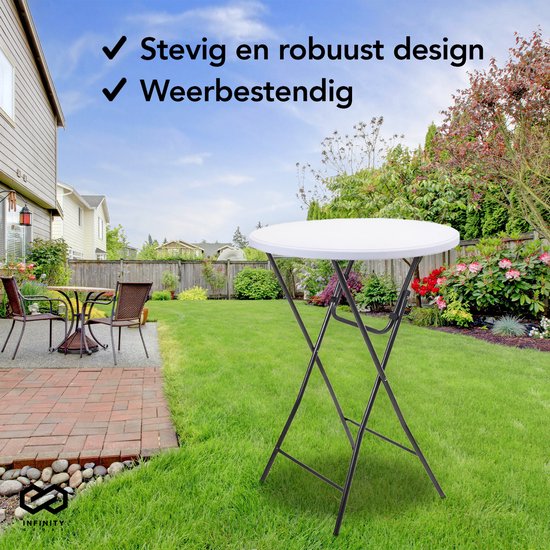 Brixy 2x Stevige Statafel 2x Zwarte Statafelrok - Partytafel