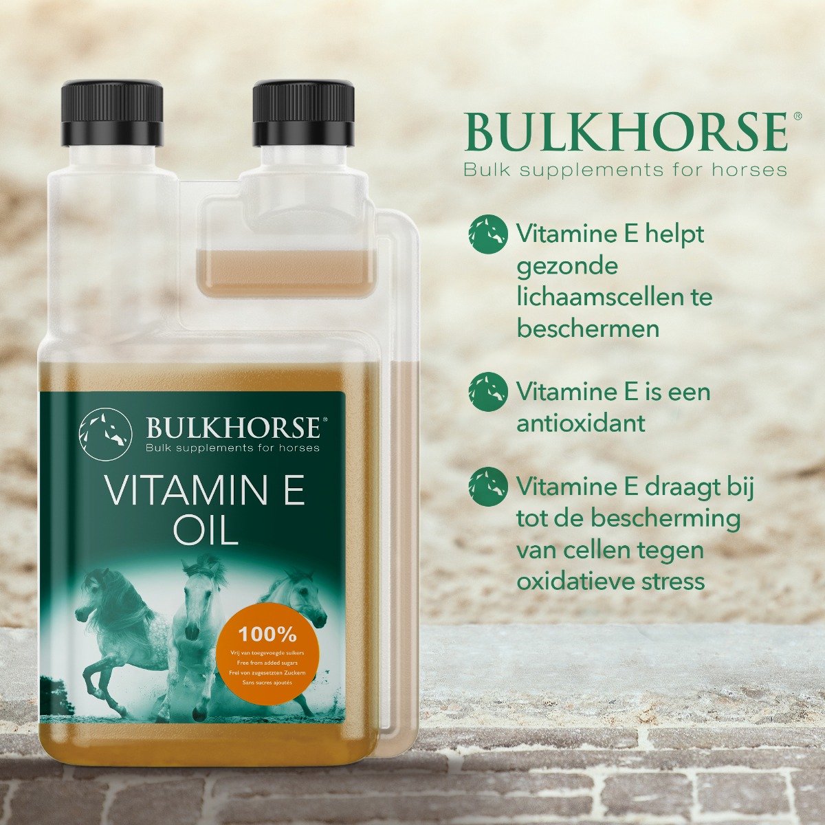 1 x Natuurlijke Vitamine E olie paard 1 liter