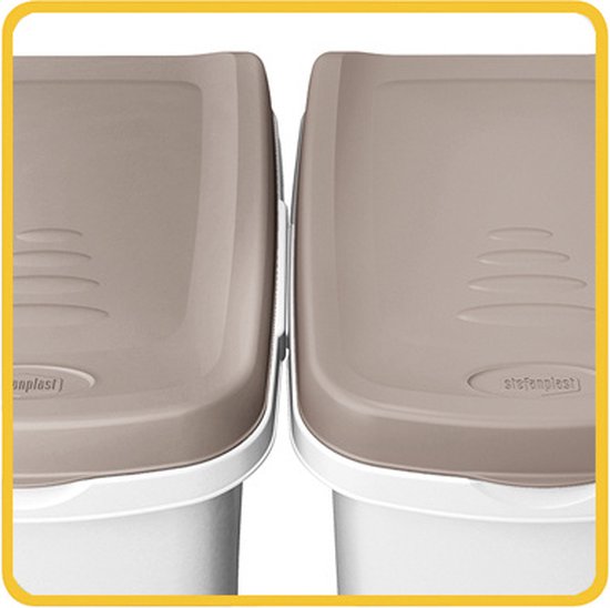 Stefanplast 15 litres blanc / marron.