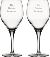 Verre à vin rouge gravé - 42.5cl - The Best Bomma-The Best Bompa
