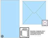 Benza Wenskaarten en Enveloppen om zelf wenskaarten te maken Vierkant 14 x 14 cm - Babyblauw (10 stuks)