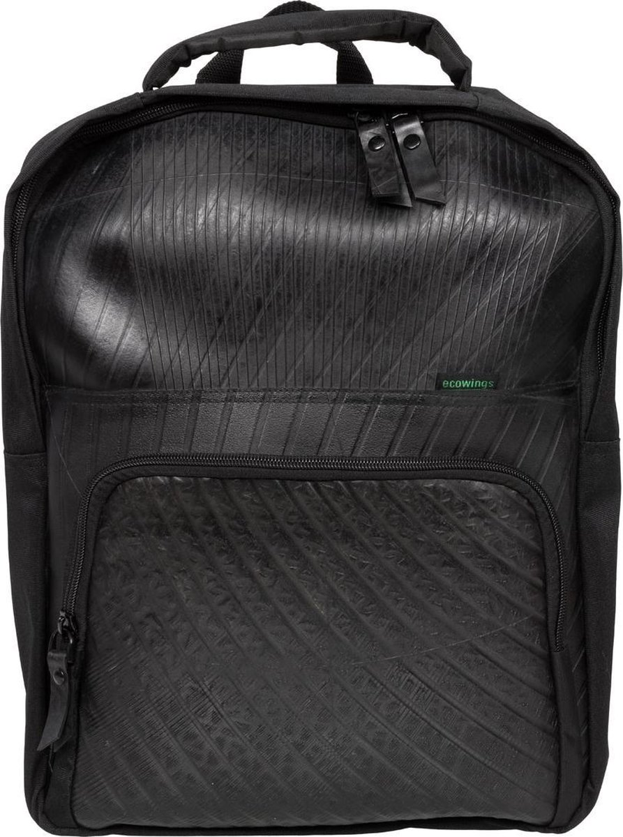 Ecowings Rozer Pack - duurzame Rugzak van autoband - zwart