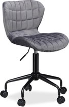 Relaxdays bureaustoel - directiestoel - computerstoel - hoogte verstelbaar - burostoel - grijs