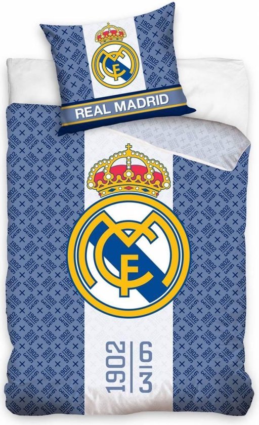 Real Madrid C.F. - Housse de couette - Simple - 140x200 cm + 1 taie  d'oreiller 70x80... | bol.com