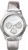 BCBG Polyurathane GL2074 Horloge - Leer - Zilverkleurig - Ø 37 mm