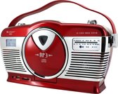 Soundmaster RCD1350RO Retro kofferradio met verticale CD-speler