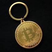 Bitcoin sleutelhanger - cryptotoken - fysieke munt - Goud