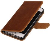 Pull Up TPU PU Leder Bookstyle voor iPhone 7 / 8 Bruin