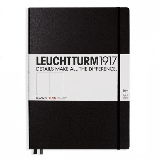 Leuchtturm1917 Notitieboek XL - Master Slim Blanco - Zwart