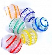6x Bal transparant in 6 kleuren - 10cm