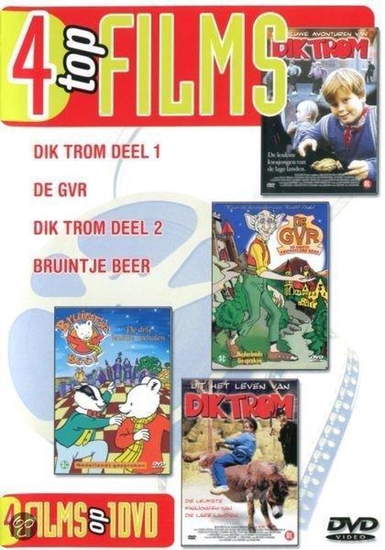 4 Top Films Nieuwe avonturen van Dik Trom 01 & 02 / De Grote Vriendelijke Reus / Bruintje Beer de 4 leukste verhalen/