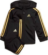 adidas I SHINY FZ HD J Unisex Trainingspak - Top:Black/Gold Met.  Bottom:Black/Gold... | bol.com
