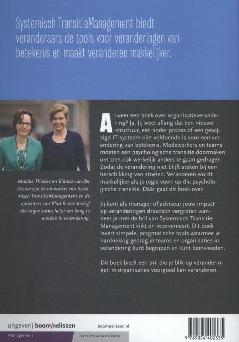 Systemisch TransitieManagement - back cover