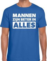 Mannen zijn beter in alles tekst t-shirt blauw heren 2XL