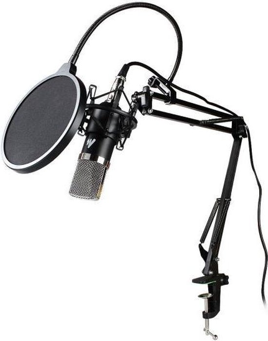 MAONO AU-A03 podcast microfoon set, condensator microfoon incl. beweegbare arm en filter zwart - Maono