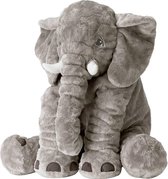 Coussin de sommeil éléphant pour bébés - Oreiller en peluche rembourré - Joli cadeau pour un bébé - Gris