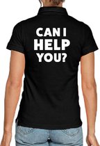 Can i help you beurs/evenementen polo shirt zwart dames - verkoop/horeca M