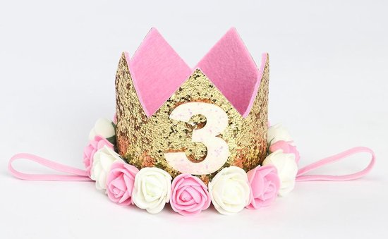 aanvaarden gazon Persona Pretty Pink Verjaardagskroon 3 jaar | bol.com