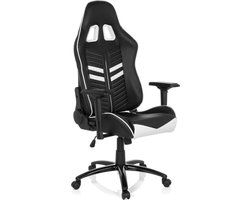 hjh office League pro - Bureaustoel - Gaming - Kunstleder - Zwart / wit