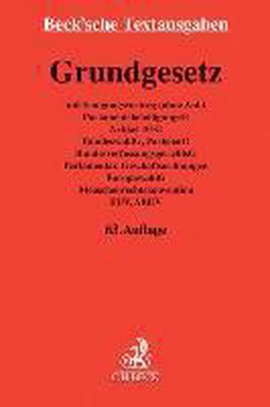 Grundgesetz für die Bundesrepublik Deutschland | 9783406686450 | Boeken