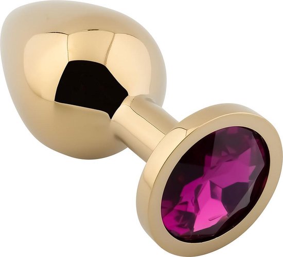 Banoch - Plug anal Aurora violet or Large - Plug Banoch en métal doré -  Diamant - violet