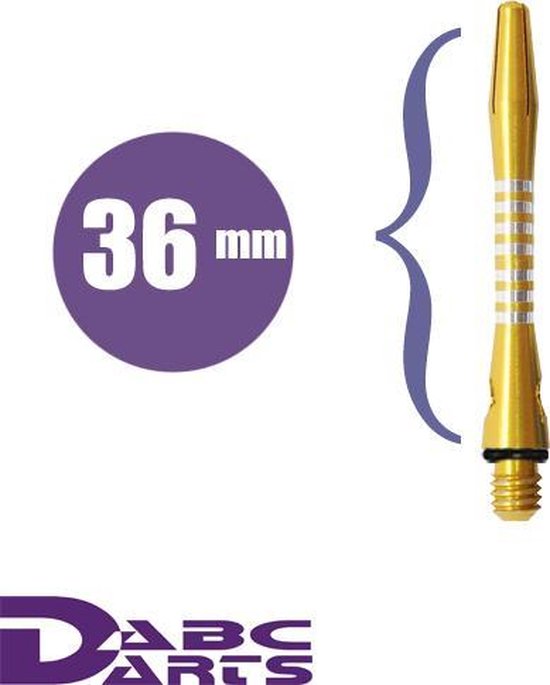 Thumbnail van een extra afbeelding van het spel abcdarts darts shafts aluminium darts shafts jailbird ar5 geel short - 3 sets darts shafts